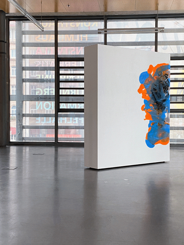 blue orange black, 2020 – 67 × 35.4 in